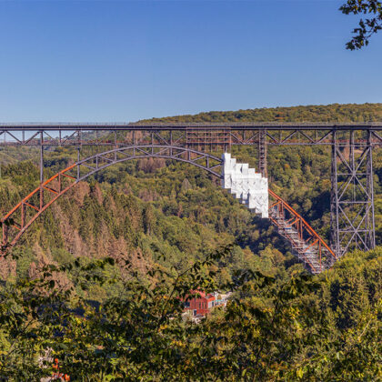 Müngstener Brücke als Panoramabild' - Hintergrundbild