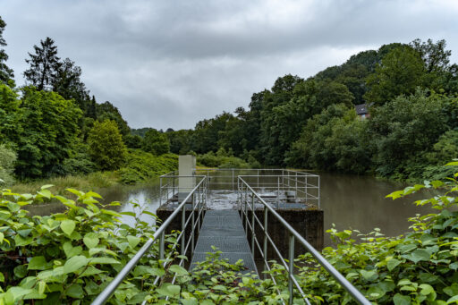 Dauerregen und Hochwasser am Nacker Bach - Vordergrundbild